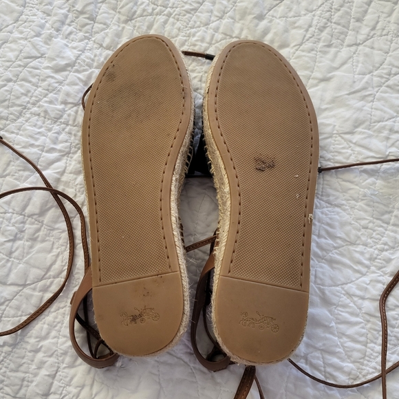 Coach Rita Espadrilles in Black Leather - Picture 5 of 7